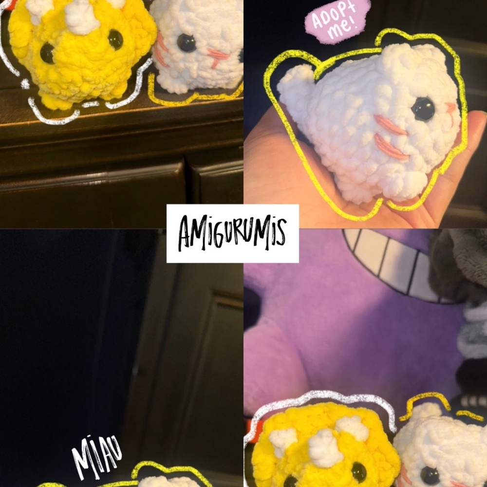 Yellow and White Plush Toy